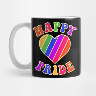 Happy Gay Pride Month March Parade Rainbow Love is Love LGBT Mug